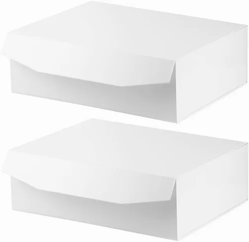 Vista 24 de 1 paquete de caja de regalo negra con tapas, pequeña de 12 x 8 x 2.7 pulgadas, cajas de regalo para ropa, cajas de regalo para camisas con cinta