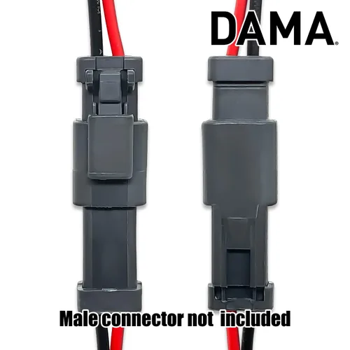 Vista 6 de DAMA Deutsch DT 2 pines enchufe hembra arnés de cableado hembra Conectores de coleta para cable a cable luz de trabajo LED, barra de luz LED