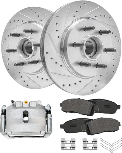 Vista 80 de Detroit Axle - 4 rotores de freno para Chevrolet Cruze 2014 2015 [modelos de motores de gas] Rotores de freno de disco perforados y ranurados