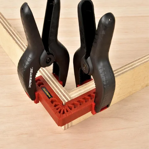 Vista 7 de POWERTEC 71124 Cuadrados de posicionamiento de 90 grados, herramientas de carpintería para abrazaderas de esquina en ángulo recto, herramientas