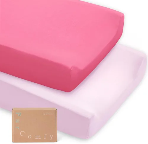 Vista 15 de Graco Pack N Play Sheets - Sábanas de viscosa prémium para cuna, bolsillo profundo de 5 pulgadas, paquete de 2 sábanas neutrales para niños y niñas