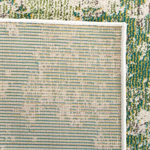 Vista 19 de SAFAVIEH Madison Collection - Alfombra decorativa de 2 pies 2 pulgadas x 4 pies, verde y azul, diseño abstracto moderno, no desprende pelusa