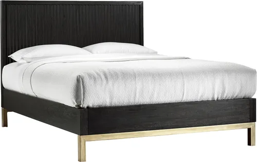 Vista 18 de Modus Furniture Cama con paneles de madera maciza, Queen, Broderick - Marrón avena silvestre
