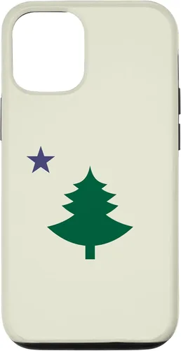 Vista 28 de Original Old Maine State Flag 1901 Pine Tree Star Case for iPhone 17