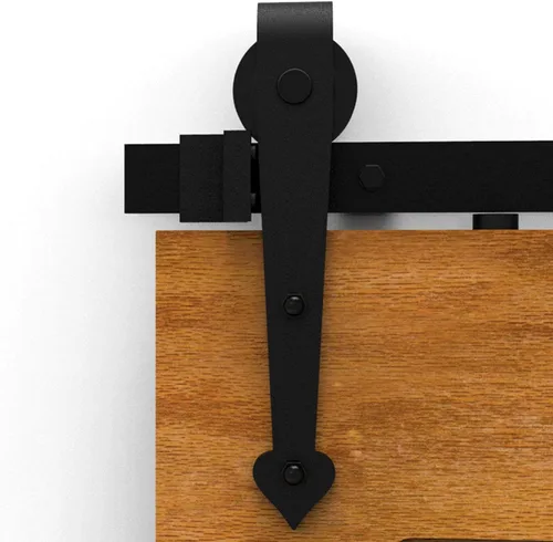Vista 8 de CCJH Tope de puerta de granero 2 piezas para riel superior Accesorios de hardware de puerta corredera de riel plano Dispositivo de límite de parada