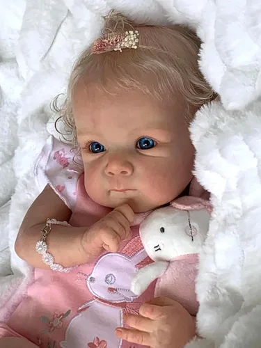 Vista 6 de Angelbaby Reborn Muñecas de Bebé Realistas que Parecen Reales de 18 Pulgadas Muñeca de Bebé Recién Nacido Niña Realista de Silicona con Cabello