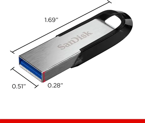 Vista 2 de SanDisk Unidad flash USB 3.0 Ultra Flair de 16 GB - SDCZ73-016G-G46, negro