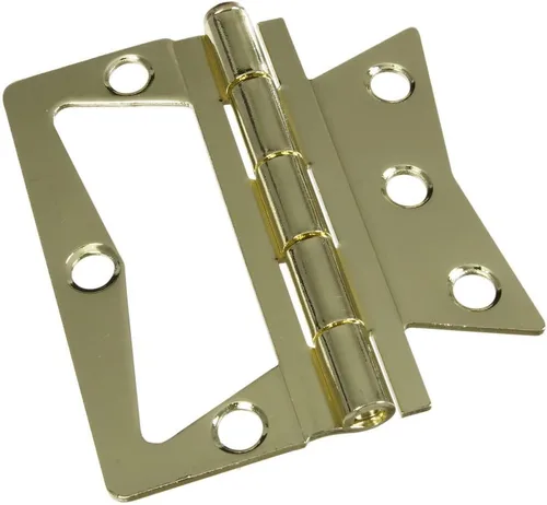 Vista 5 de National Hardware N244-780 V535 Bisagras montadas en superficie en latón, paquete de 2