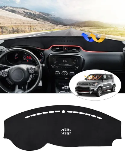 Vista 8 de CARTIST Cubierta de Tablero de Ajuste Personalizado para Chevy Chevrolet Silverado/GMC Sierra 1500 2014-2018, Silverado/GMC Sierra 2500HD 3500HD
