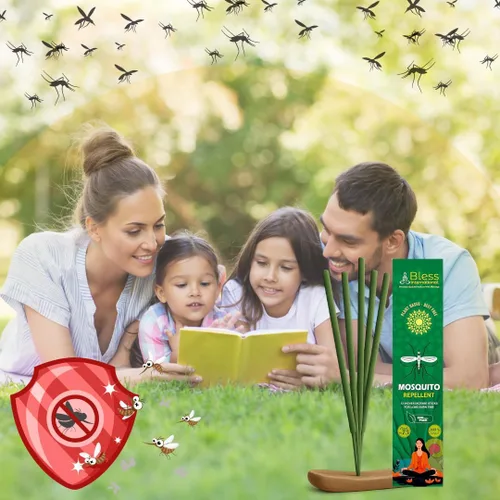 Vista 5 de Bless International-Repelente de Mosquitos-Varillas de incienso-75 piezas Natural-Orgánico a base