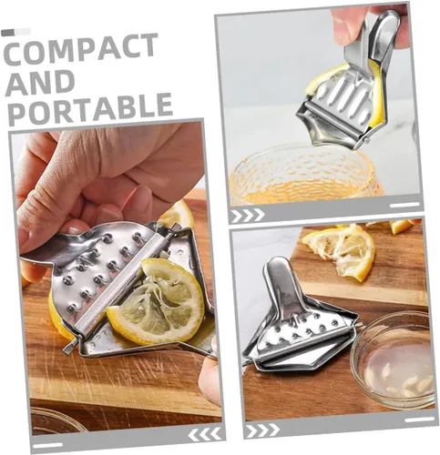 Vista 3 de DECHOUS Exprimidor de limón de mano Exprimidor manual para jugo de frutas fácil de usar Juicer Prensa de acero inoxidable