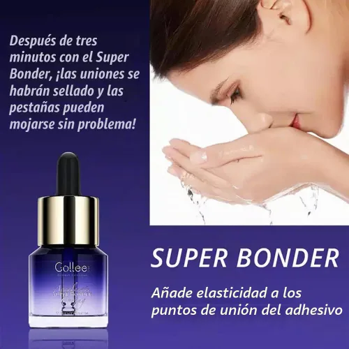 Vista 3 de Super Bonder para extensión de pestañas con mayor retención, pegamento para pestañas, acelerador de adhesivo para pestañas, sellador