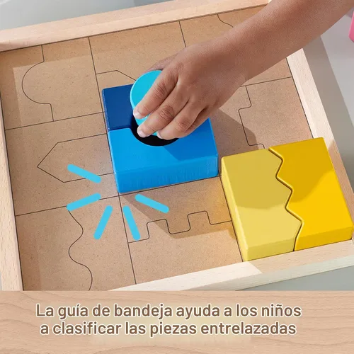 Vista 4 de Fisher-Price Juguete de Madera para Niños Pequeños Rompecabezas de Bloques Entrelazables Apilables con 20 Piezas de Madera para Niños de 18+ Meses