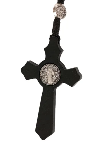 Vista 3 de Collar de Disfraz de Cuentas de Rosario Religioso Multicolor