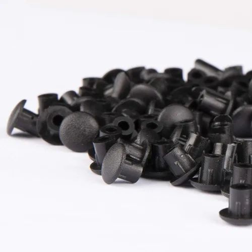 Vista 6 de 300 tapones de plástico de 0.173 in 0.17 pulgadas para tapa de perforación, tapones para silla, gabinete, armario, estante, color negro
