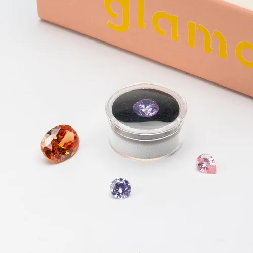 Vista 6 de Caja de exhibición pequeña y suelta de 15 piezas, con tapa transparente para gemas, diamante