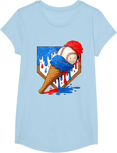 Vista 12 de Camiseta de béisbol desgastada para niños y jóvenes