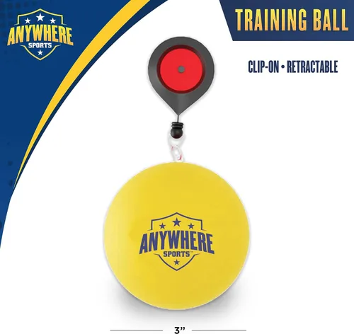 Vista 3 de Anywhere Sports - Entrenador 3 en 1 de fútbol/fútbol/rugby – Patada, toque y práctica en solitario con correa ajustable – Control de pelota maestra