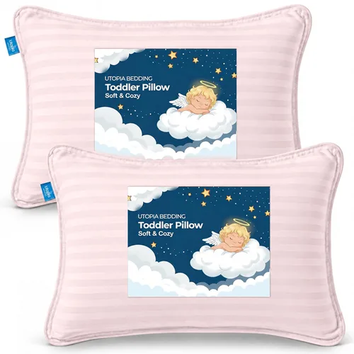 Vista 15 de Utopia Bedding Almohada juvenil (blanco, paquete de 2), almohada infantil de 16 x 22 pulgadas para dormir, funda de mezcla de algodón suave
