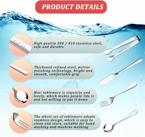 Vista 3 de Accesorios para tableros de charcutería, 64 piezas, juego de cuchillos para esparcidor de mantequilla de queso, utensilios de charcutería, mini