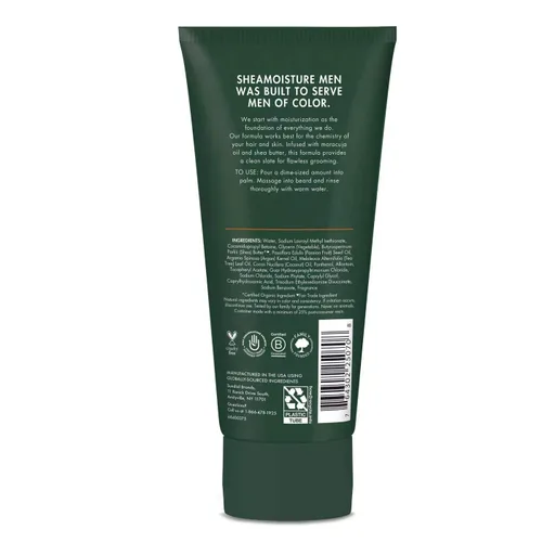 Vista 2 de SheaMoisture - Jabón para barba para barbas completas - Aceite de maracuja y manteca de karité para una limpieza profunda y refrescante - 6 oz