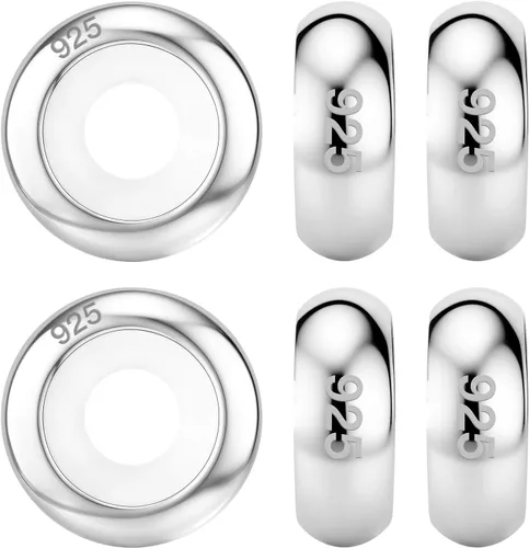 Vista 15 de Lovans 925 Sterling Silver Stopper Charms for Bracelets, Stopper Beads Fit DIY Jewelry