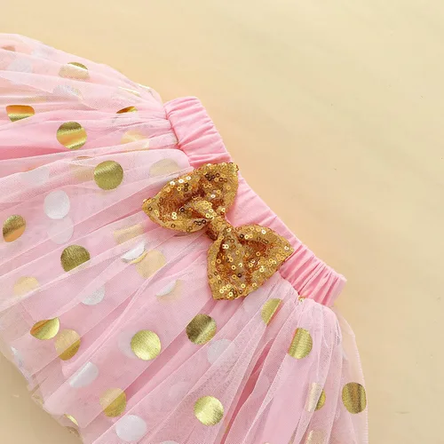 Vista 6 de Conjunto de ropa para bebé niña de primer cumpleaños con falda tutú con diadema