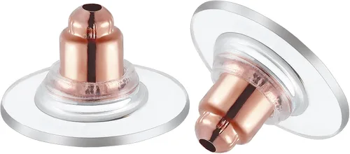 Vista 9 de 200 piezas de aretes para orejas caídas, repuesto para parte trasera de aretes para embrague de bala pesada (transparente)