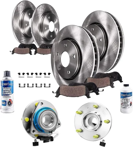 Vista 80 de Detroit Axle - Rotores de freno para Chrysler 200 2015 2016 2017, Rotores de freno de disco de reemplazo: 12.01" pulgadas delantero y 10.95