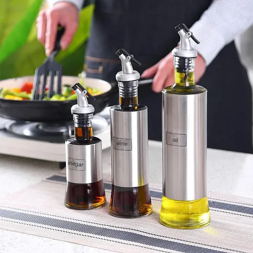 Vista 5 de Olive Oil Spouts, tapón de botella de vinagre Oil a prueba de fugas, dispensador de boquilla para aceite, vinagre, aceite de oliva, ensalada, vino