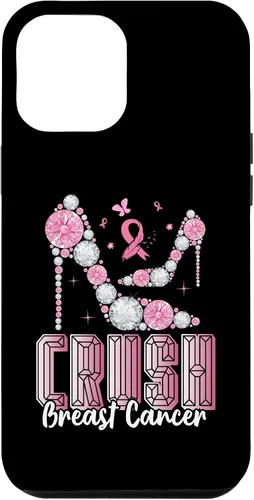 Vista 25 de iPhone 16 Crush Breast Cancer High Heels Bling Cancer Awareness Case