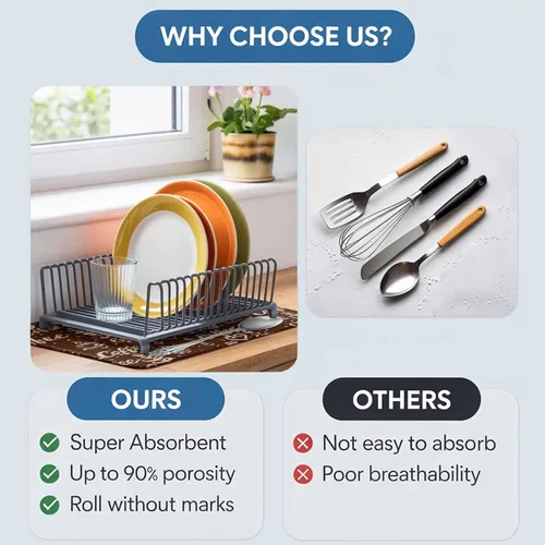 Vista 9 de Tapete de secado de platos con temática de café para encimera de cocina, almohadillas de microfibra para tazas de café, rústicas, estilo rústico