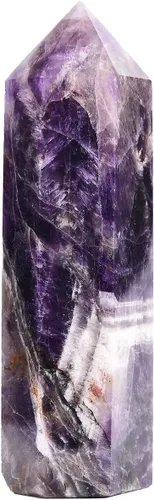 Vista 12 de Torre Obelisco de Piedra de Sangre de África Grande Varita de Punta de Cristal Curativo Natural de 6 Facetas Reiki Meditación Decoración del Hogar