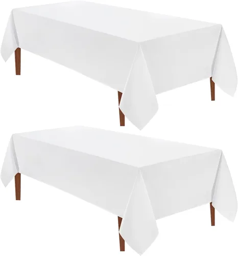 Vista 38 de VidaFete - 1 paquete de mantel cuadrado de 52 x 52 pulgadas, manteles resistentes a las manchas y arrugas, de poliéster, para mesa de comedor