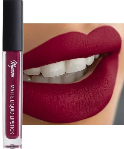 Vista 16 de Mynena Lápiz labial líquido mate rosa claro fresco Comodidad duradera A prueba de manchas resistente a transferencias Cobertura completa que