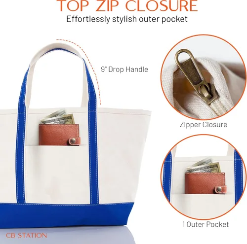 Vista 3 de Bolso grande clásico Bolsa de lona para mujer Diseño multicolor, perfecta para viajes y compras
