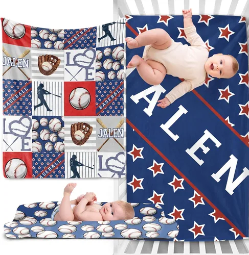 Vista 11 de Juego de ropa de cama personalizado para cuna de bebé, juego de 3 piezas para cuna de bebé, diseño de bolas y arco iris, cómoda manta de bebé
