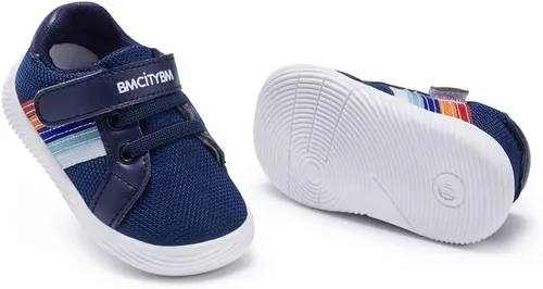 Vista 3 de BMCiTYBM Zapatos para bebé niño y niña, suaves, antideslizantes, ligeros, para caminar por el primer paso de 6, 9, 12, 18, 24 meses