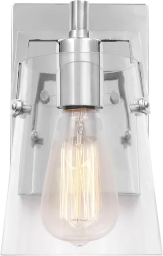 Vista 15 de Scott Living Crofton - Lámpara de pared moderna de latón satinado de 3 luces DJV1033SB, la iluminación de pared es ideal para dormitorio, luz