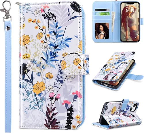 Vista 36 de ULAK Compatible con iPhone 14 Funda Cartera para Mujeres, Cubierta Plegable de Cuero PU Premium con Portador de Tarjetas, Función de Soporte Funda