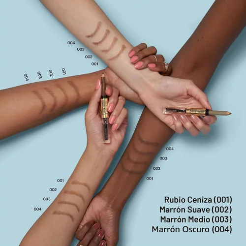 Vista 9 de Revlon ColorStay - Lápiz y gel para cejas Fantasy, 001 rubio ceniza This brow product features a powder-soft pencil and a clear shaping gel to