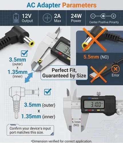 Vista 2 de VUOHOEG Cargador portátil de puerta de enlace de 12V 2A para GWTN156-11 GWTN141-5 GWTC116-2 GWNC21524, adaptador de CA de repuesto de 24 W con cable