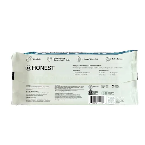 Vista 10 de The Honest Company - Toallitas limpiadoras para bebé con 99% de agua, respetuosas con el medioambiente, a base de plantas, hipoalergénicas