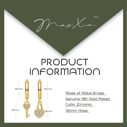 Vista 4 de MRSXIA Aretes Huggie para mujer aretes colgantes de aro de oro de 18 quilates pequeños simples delicados hipoalergénicos