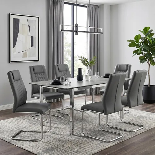 Vista 14 de gopop Juego de 4 sillas de comedor, modernas sillas de cocina y comedor con patas de metal galvanizado, sillas laterales tapizadas para comedor
