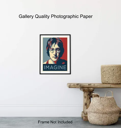Vista 8 de John Lennon Imagine - Póster fotográfico contemporáneo de 8 x 10 pulgadas, regalo para fanáticos de la música de los Beatles, decoración original