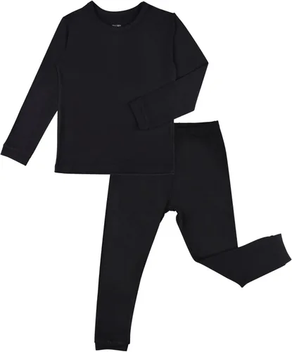 Vista 36 de GUISBY Conjunto de pijama de rayón de bambú para niños y niñas, ajuste cómodo, para uso diario, conjunto de pijama de 2 piezas
