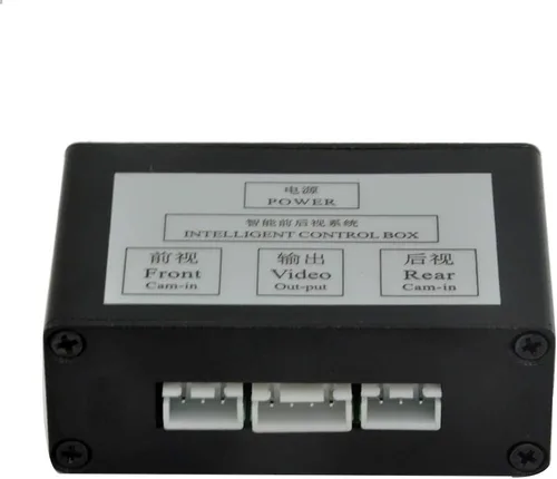 Vista 5 de Caja de control del coche 2 cámaras cámara de estacionamiento video canal convertidor automático interruptor delantero/vista lateral/retrovisor