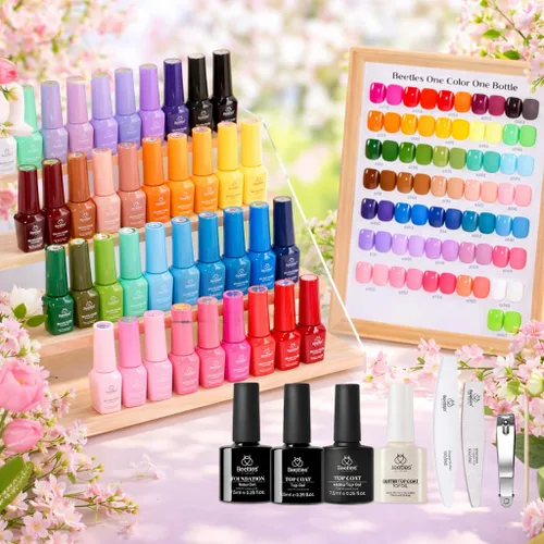 Vista 23 de Beetles - Juego de 44 esmaltes de uñas de gel, colección Colorful Muse, 36 0-0 Musa colorida