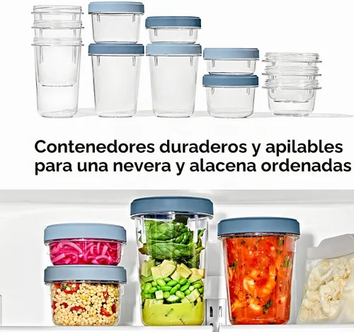 Vista 3 de OXO Good Grips Twist & Stack Contenedor – 5 oz – Paquete de 3